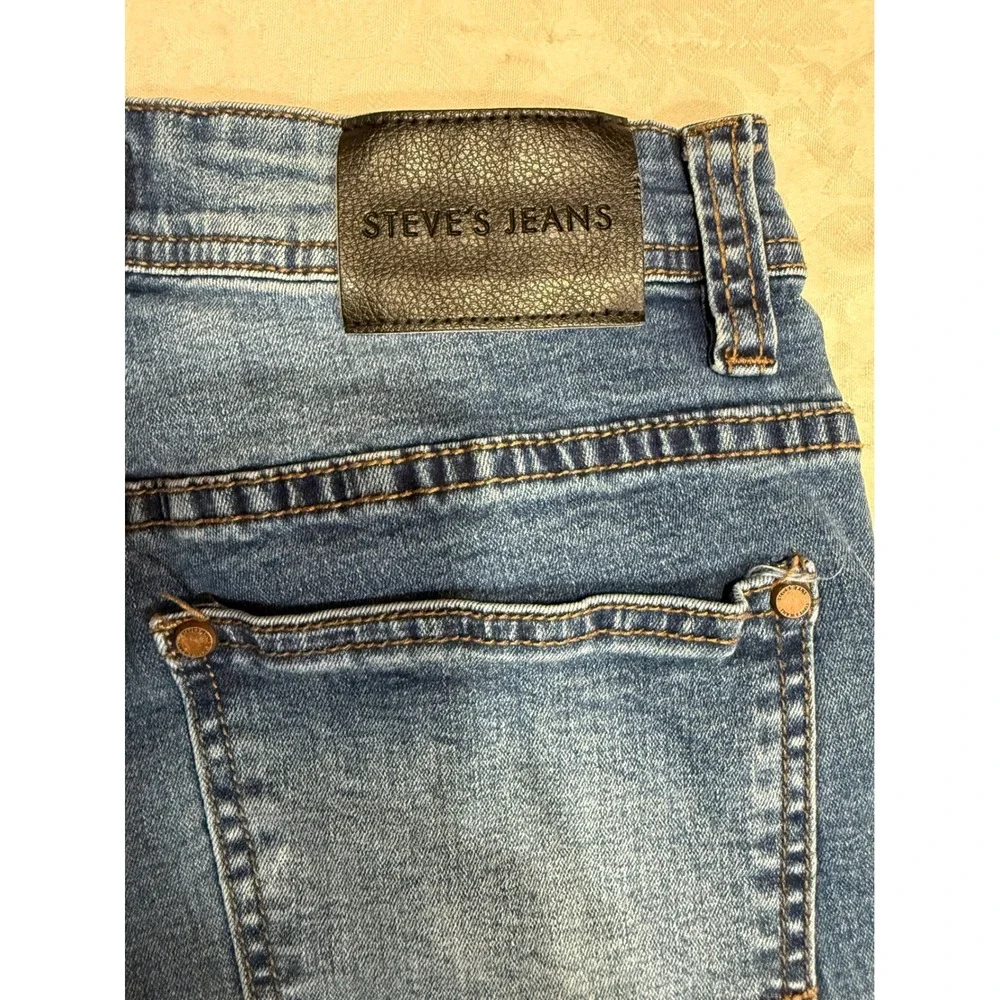 Steve's Jeans Distressed Slim Denim Women 28/30 Blue Ripped Casual Pants Grunge